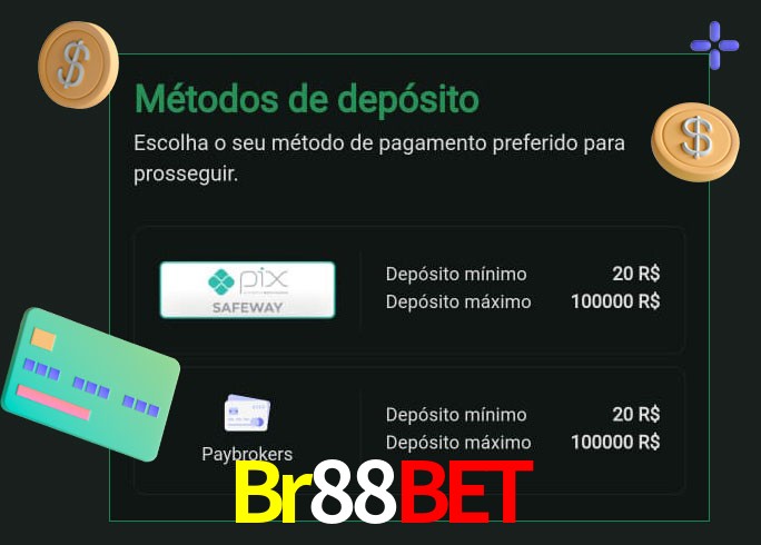 O cassino Br88Bet oferece uma grande variedade de métodos de pagamento